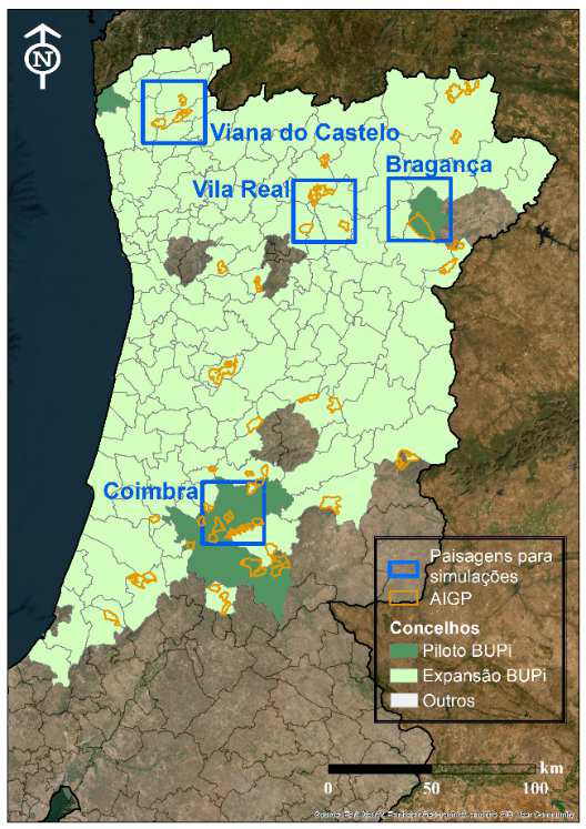 Localizacao das Paisagens Estudadas