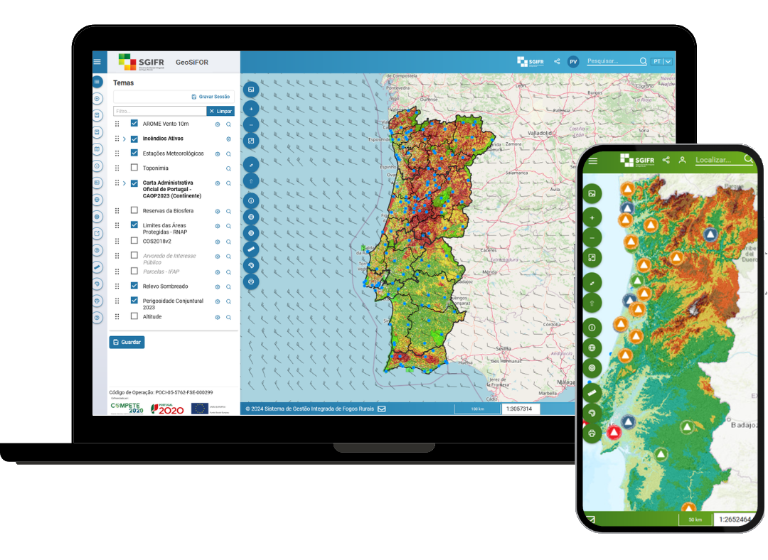 Visualizador de Informação Geográfica do SGIFR (GeoSIFOR) Imagem representativa do GeoSIFOR